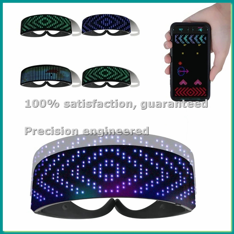 Glow In The Dark Party Glasses - DIY シャイニング電子未来型アイウェア暗闇で光る Bluetooth LED 発光メガネ小道具パーティー バー用-A46I