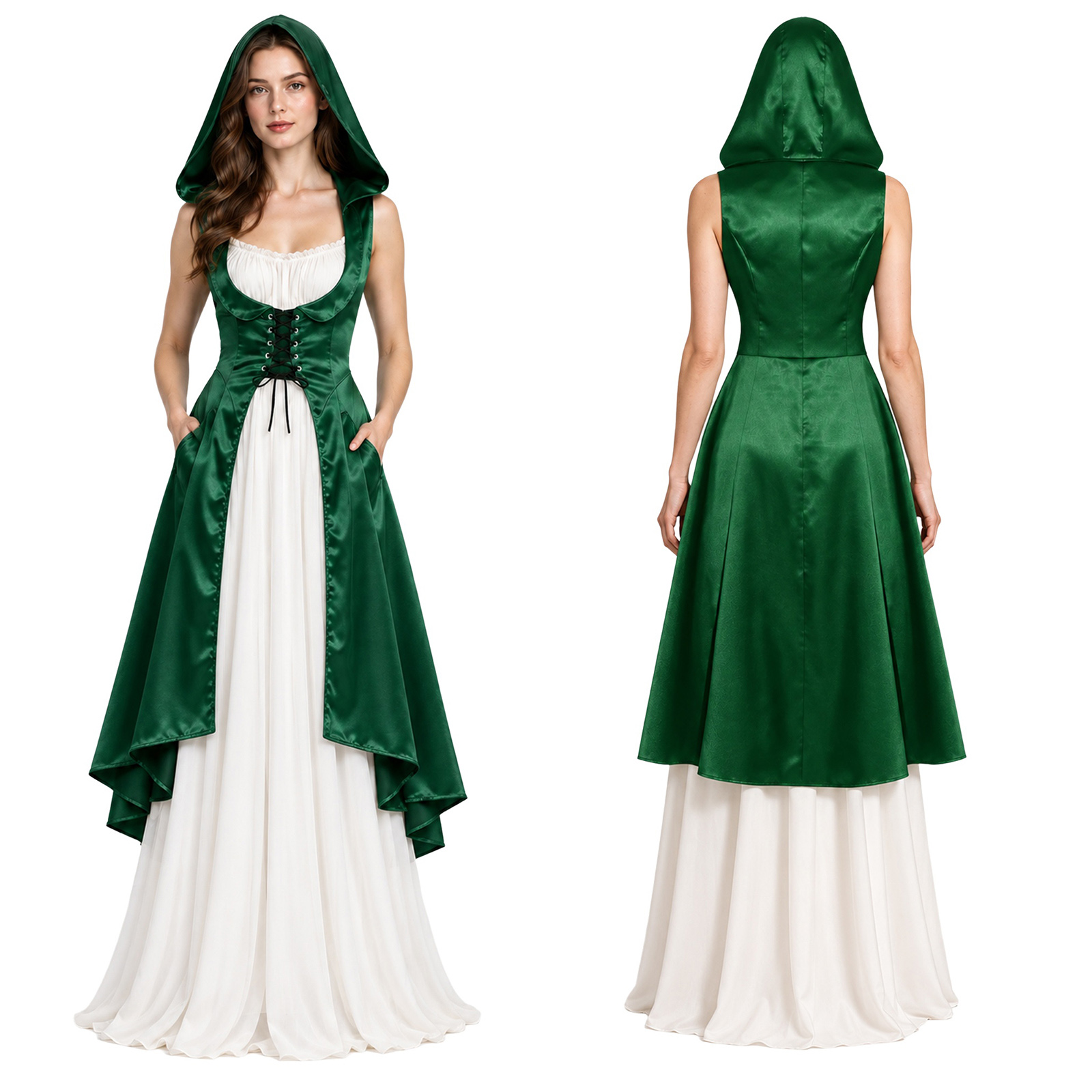 ハロウィーンのコスプレパーティーに最適な、中世ルネサンス様式 - Medieval Renaissance Dress Women のレビューと価格