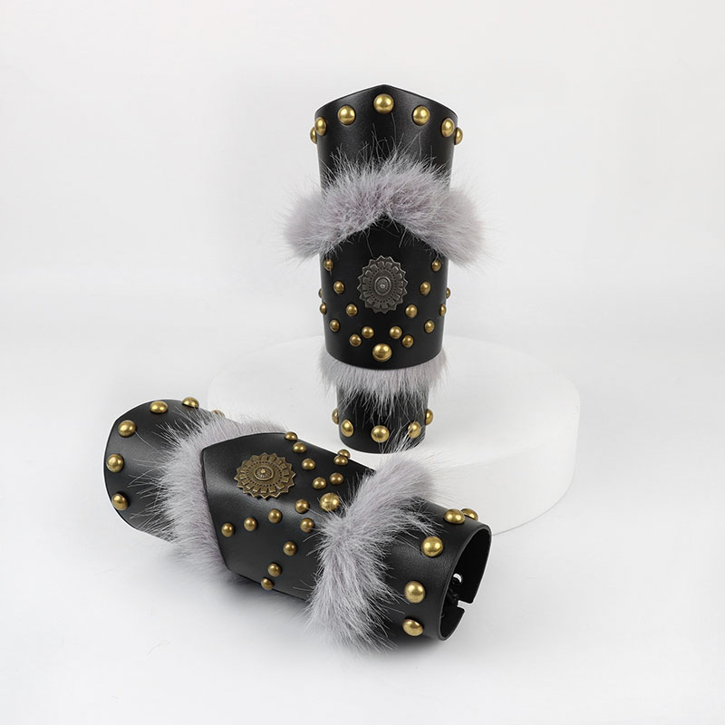 中世風スチームパンクレトロ、多層構造のPUレザー製、リベット - Costumes のレビューと価格