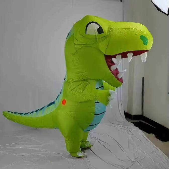大人用、太った頭を持つ恐竜の着ぐるみ。全身を覆うタイプで、空 - Costumes のレビューと価格