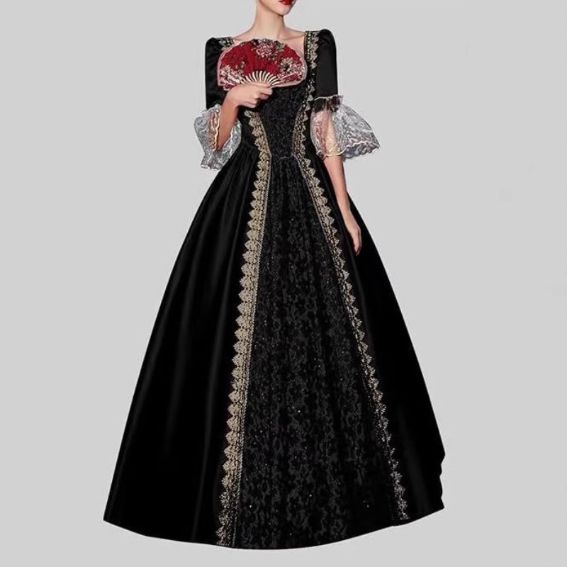 S-5XL 女性用 新中世ルネサンス ヴィクトリア朝 宮廷ド - Medieval Renaissance Dress Women のレビューと価格