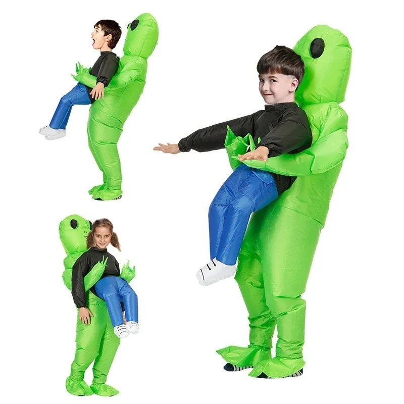 そしてモンスターインフレータブルキャリーグリーンエイリアンコ - Inflatable Dinosaur Costume Adult のレビューと価格