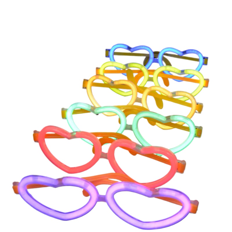 20 セットお祝い DIY 発光ハート眼鏡蛍光ウェアグロース - Glow In The Dark Party Glasses のレビューと価格
