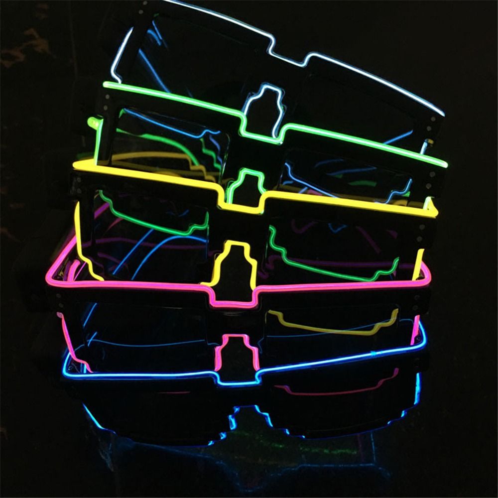 パーティーをraveのモザイクLEDメガネ,ワイヤレスライト - Glow In The Dark Party Glasses のレビューと価格