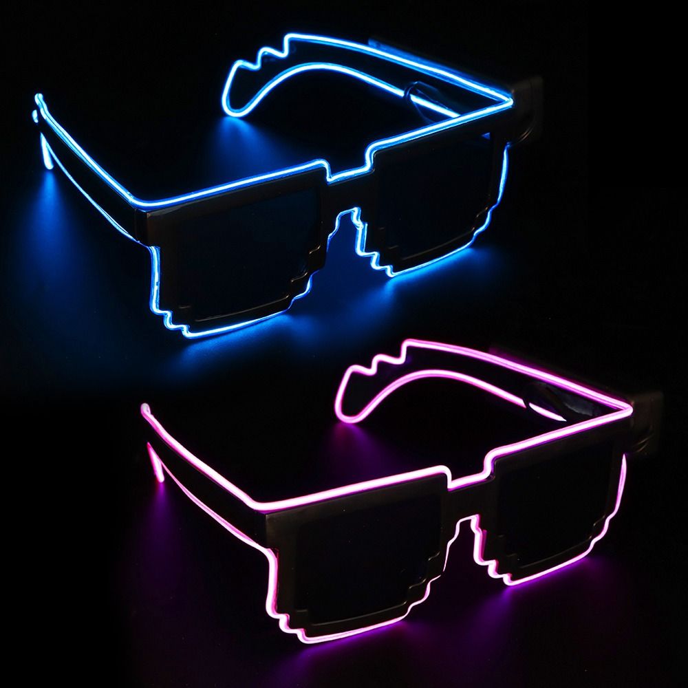 パーティーをraveのモザイクLEDメガネ,ワイヤレスライト - Glow In The Dark Party Glasses のレビューと価格