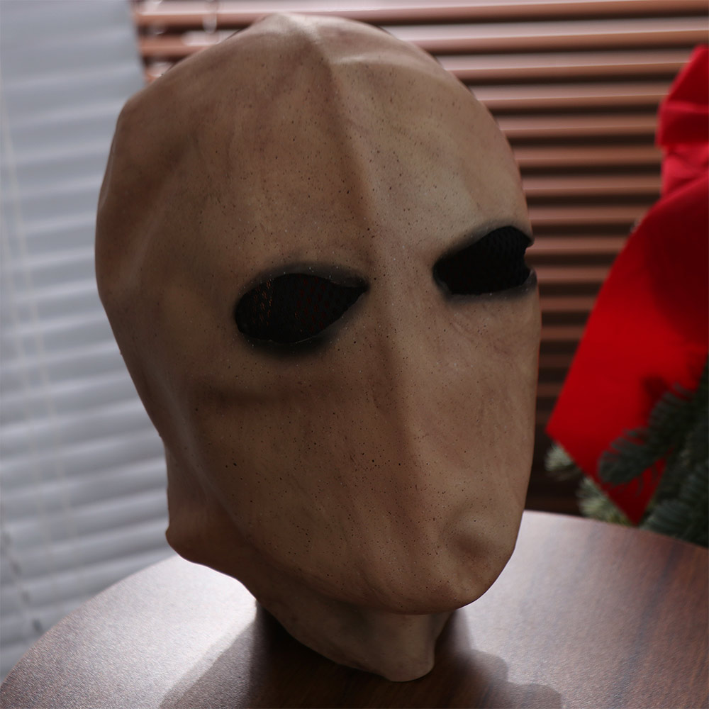 顔のない男のハロウィーン用スレンダーマンマスク。無毒素材を使 - Latex Alien Mask Realistic のレビューと価格