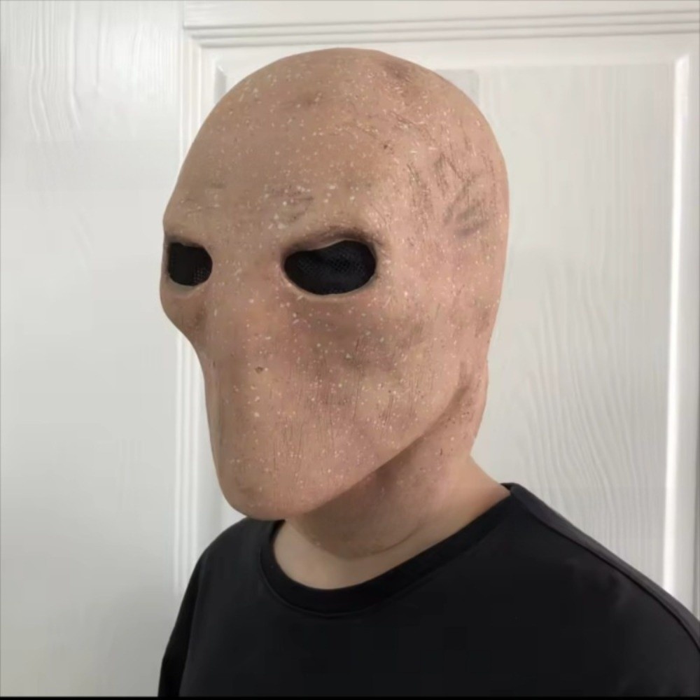 顔のない男のハロウィーン用スレンダーマンマスク。無毒素材を使 - Latex Alien Mask Realistic のレビューと価格
