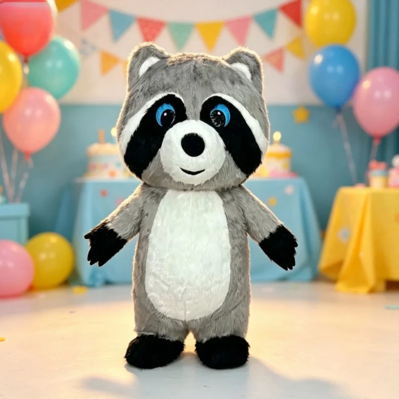 グレーのふわふわ素材で作られた、空気で膨らませるタイプのアラ - Costumes のレビューと価格
