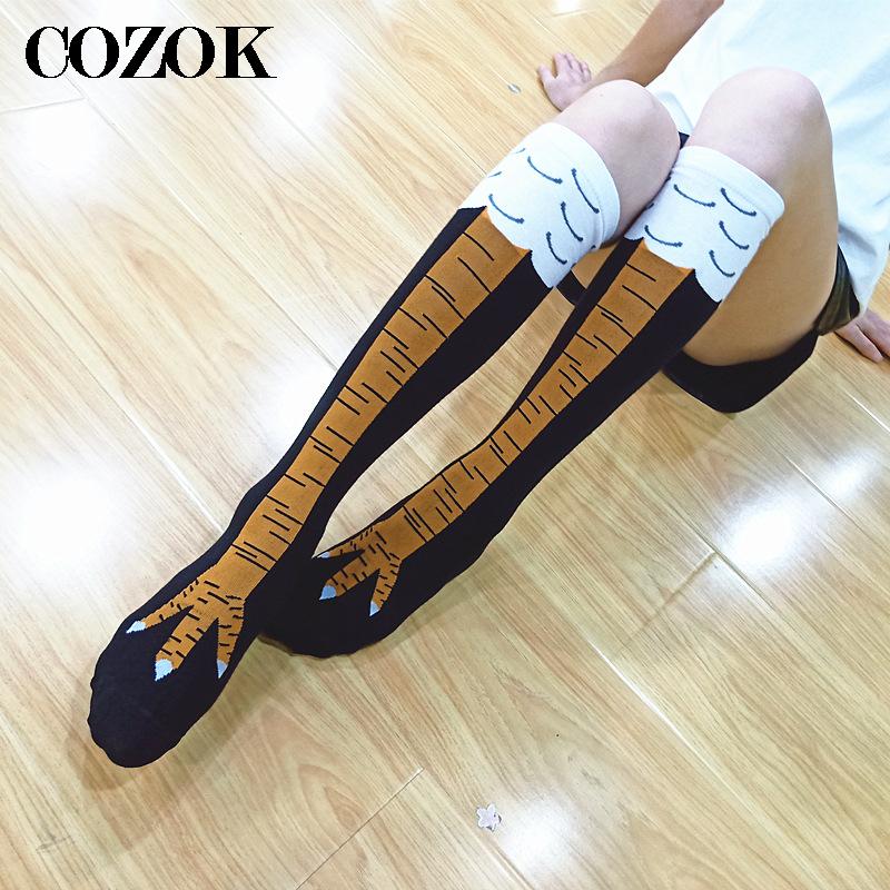 女性用チキンレッグソックス,上質,通気性,3D漫画プリント, - Funny Chicken Leg Socks のレビューと価格